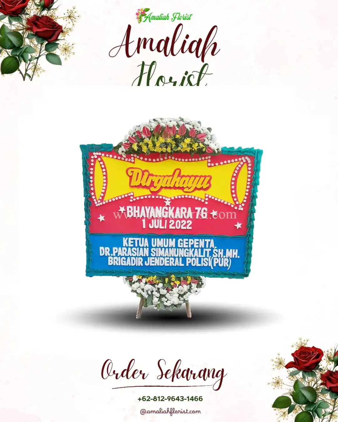 Papan Bunga HUT Ulang Tahun Tanjungkarang Timur